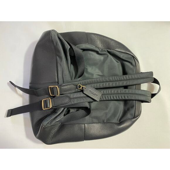 Coach Pebbled Leather Backpack – Dark Navy/Gray Authentic Designer Bag - Picture 14 of 14